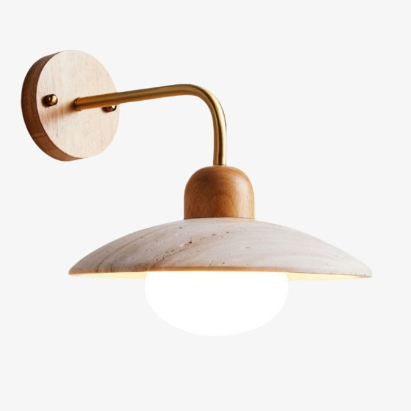 Discra Minimalistische Skulpturale Runde Wandleuchte — Natürlicher Stil Wandlampe für Flur und Schlafzimmer U18