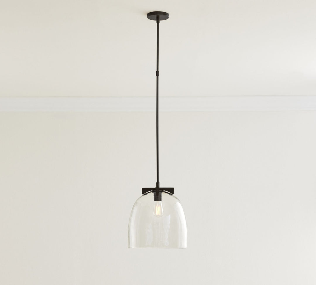 Auria Glass Dome Pendant Light – Clear Glass Elegance For Any Space