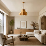 Bild in Gallery-Viewer laden, Autumn floral fabric pendant light in a calm living room