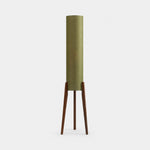 Bild in Gallery-Viewer laden, Khaki Green vintage fabric cylinder floor lamp