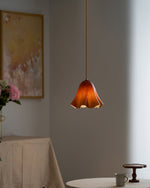 Charger l&#39;image dans la visionneuse de galerie, Bellina Wave-Edge Glass Pendant Lamp — Organic Contemporary Style for Dining &amp; Living
