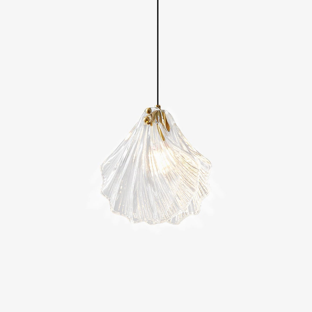 Hand-Blown Glass Brass Plug-In Swag Pendant
