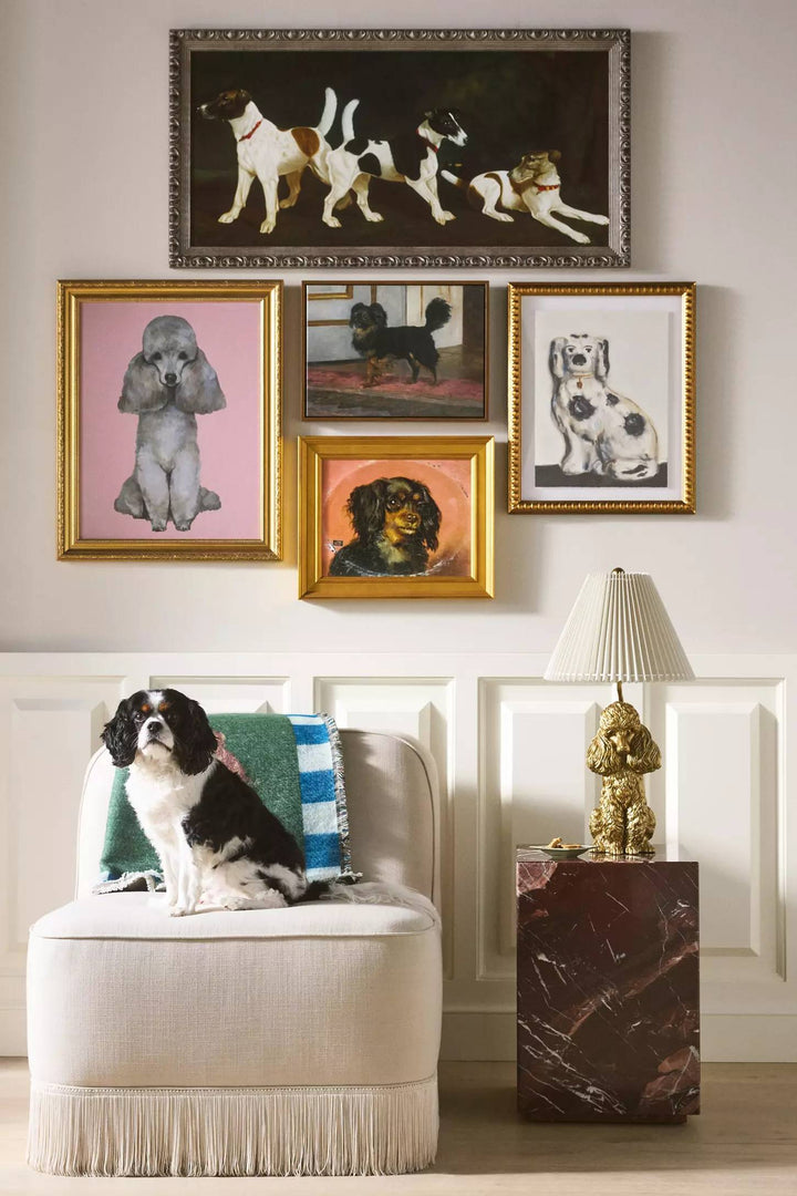 Lámpara de mesa única Pawdia: lámpara decorativa de cerámica con forma de animal