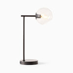 Cargar imagen en el visor de la Galería, Lámpara de mesa USB de cristal Brina: moderna lámpara de noche con estilo

