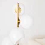 Load image into Gallery viewer, Brina Multi-Light Glass Floor Lamp - Brass and Milk Glass Lighting
