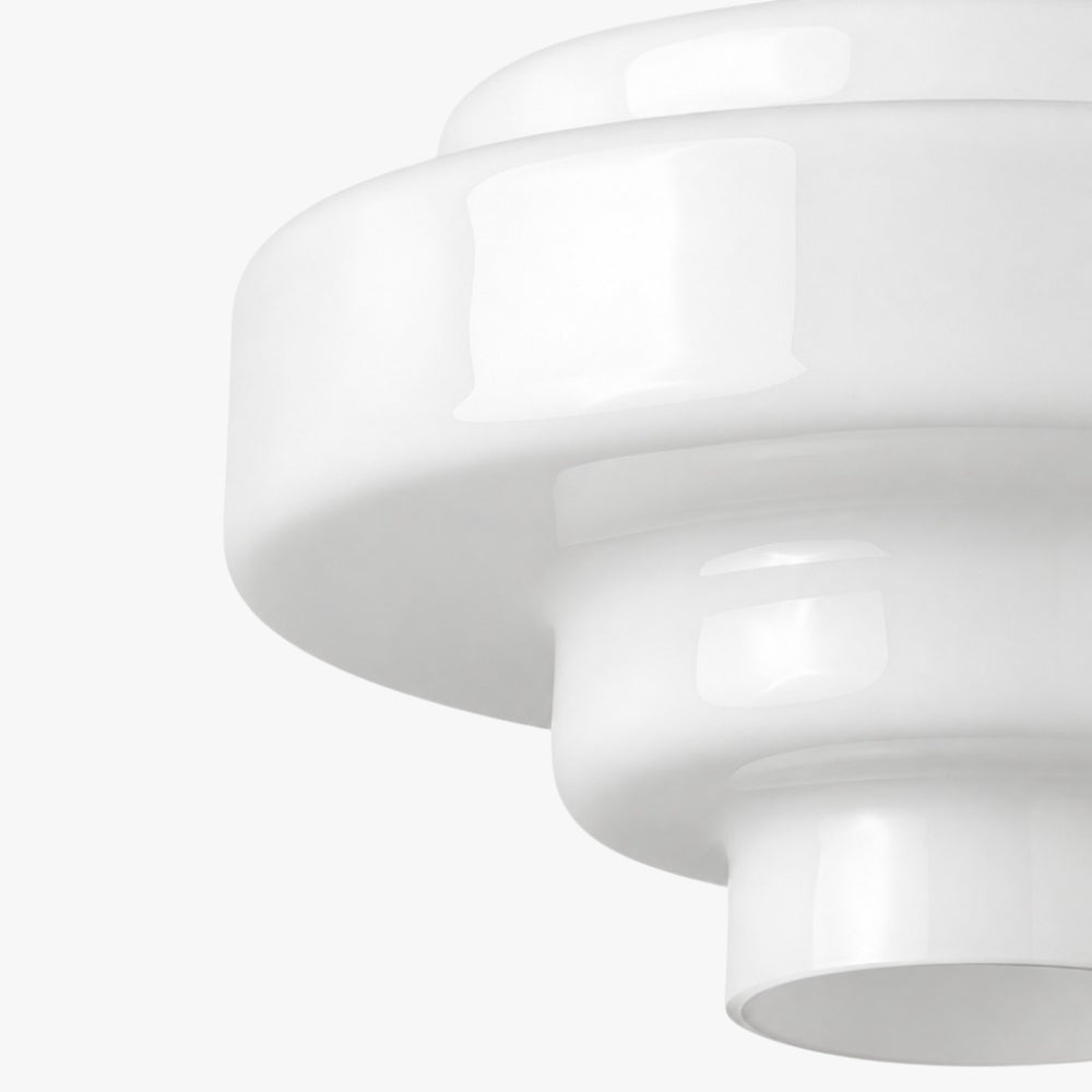 Koloro Glass Ceiling Light — Layered Rounded Design Lampshade for Hallway or Cloakroom