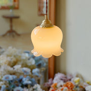 Brass Resin Petal Plug-In Pendant