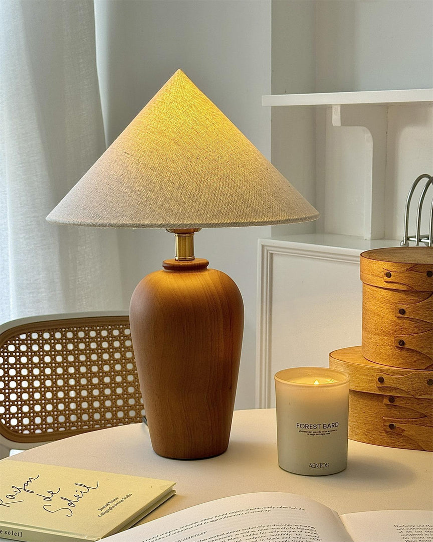 Lampe de table en bois Brayden