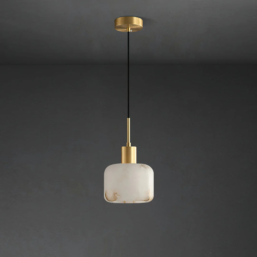 Velia Eichel Alabaster Minimalistische Pendelleuchte