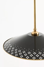 Load image into Gallery viewer, Auriglow Enameled Brass Pendant With Clover Cutout Shade
