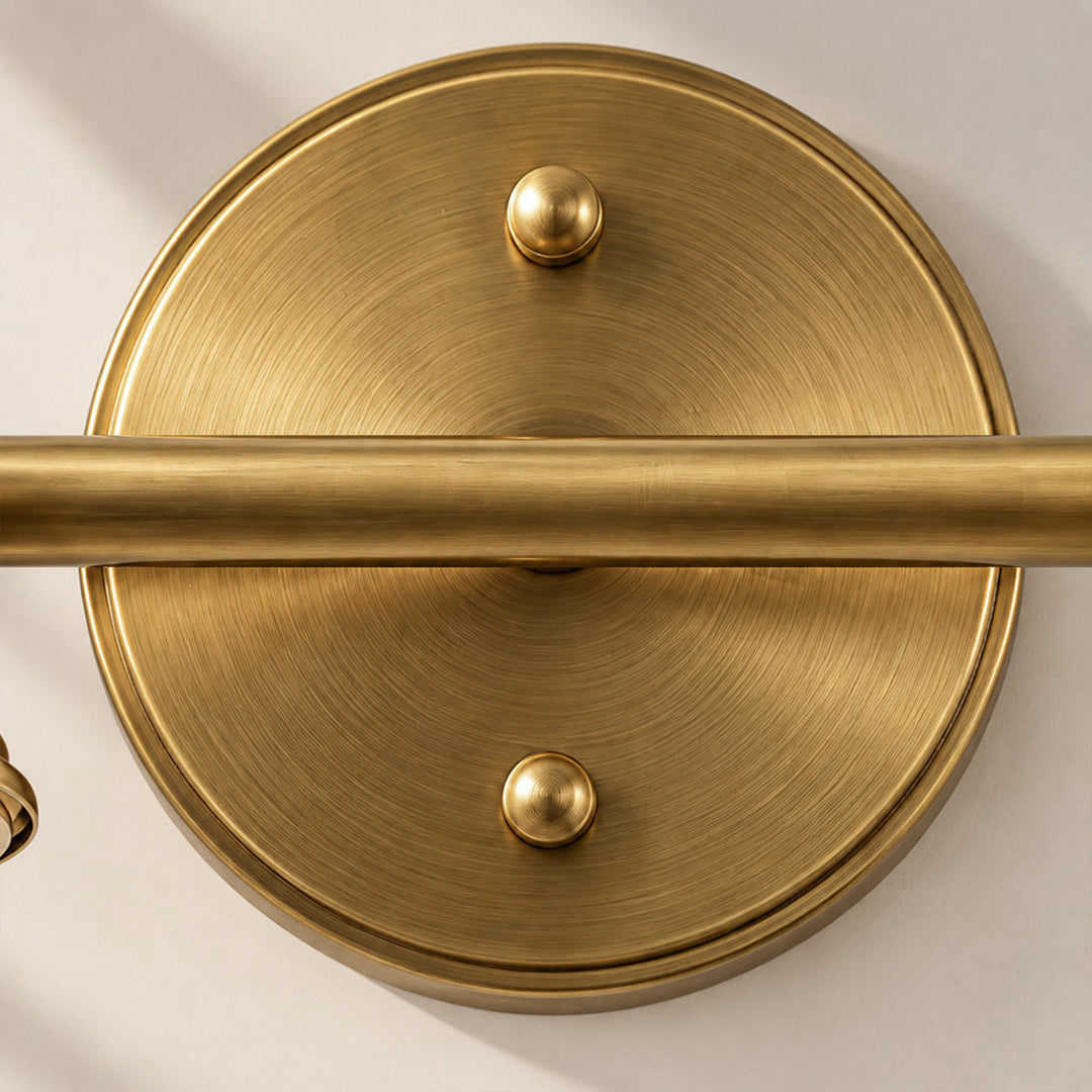 Aurelia Brushed Brass Adjustable Vanity Wall Light