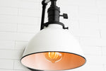 Cargar imagen en el visor de la Galería, Conique Metal Vintage Industrial Swing Arm Wall Lamp - Adjustable Dome Shade for Study
