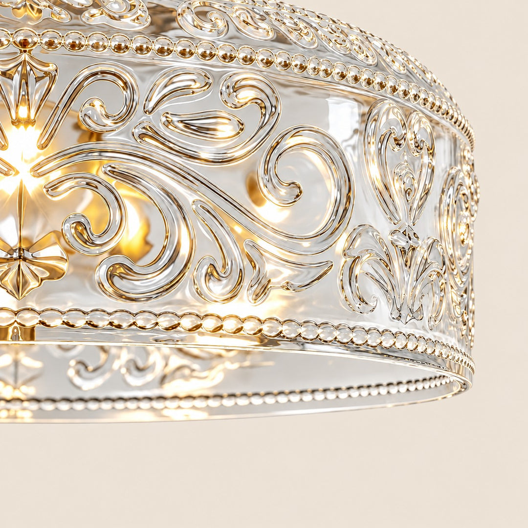 Vintage Adjustable Glass Pendant Light
