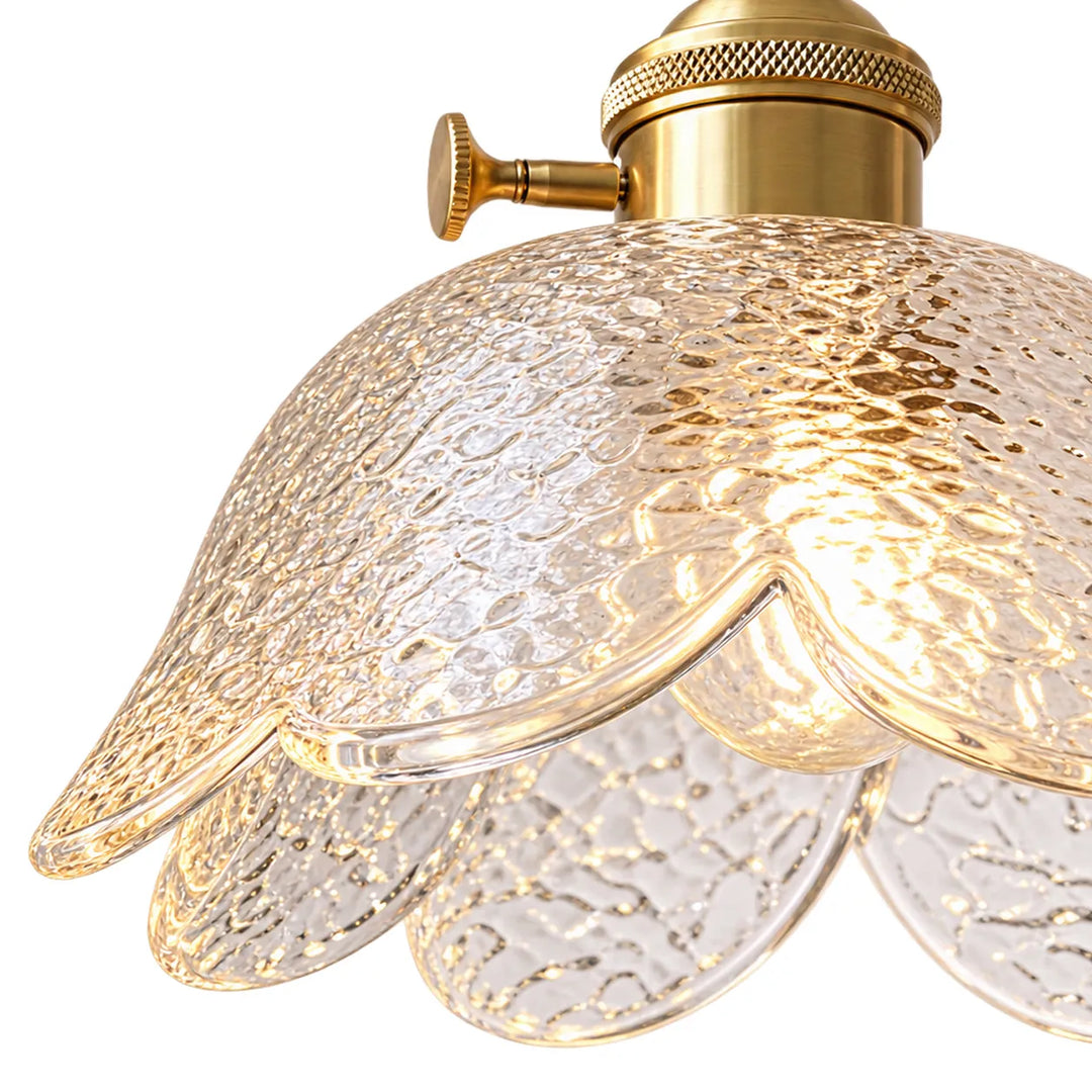 Vintage Flower Glass Pendant Lamp