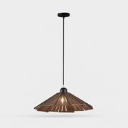 Walnut A style 40cm wooden pendant light