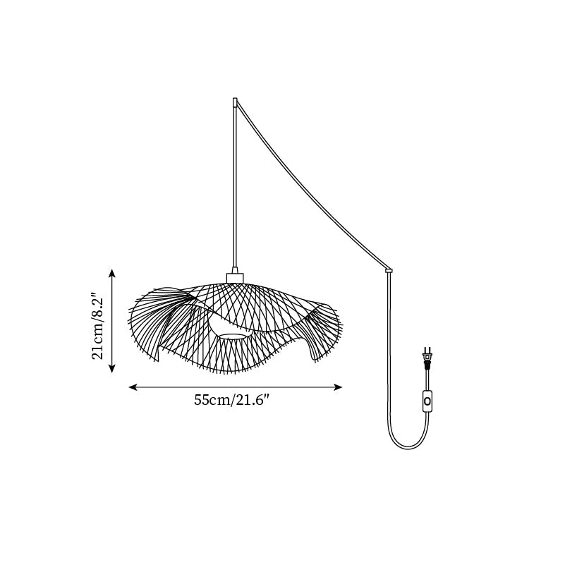 Natural Woven Shade Plug-In Light