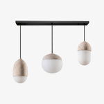 Cargar imagen en el visor de la Galería, Lámpara colgante moderna Orbaltis con racimo de orbes - Lámpara colgante de piedra natural y vidrio para sala o cocina