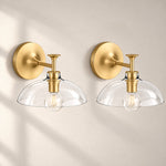 Cargar imagen en el visor de la Galería, Brushed Moderne Brass, 1 light, set of 2