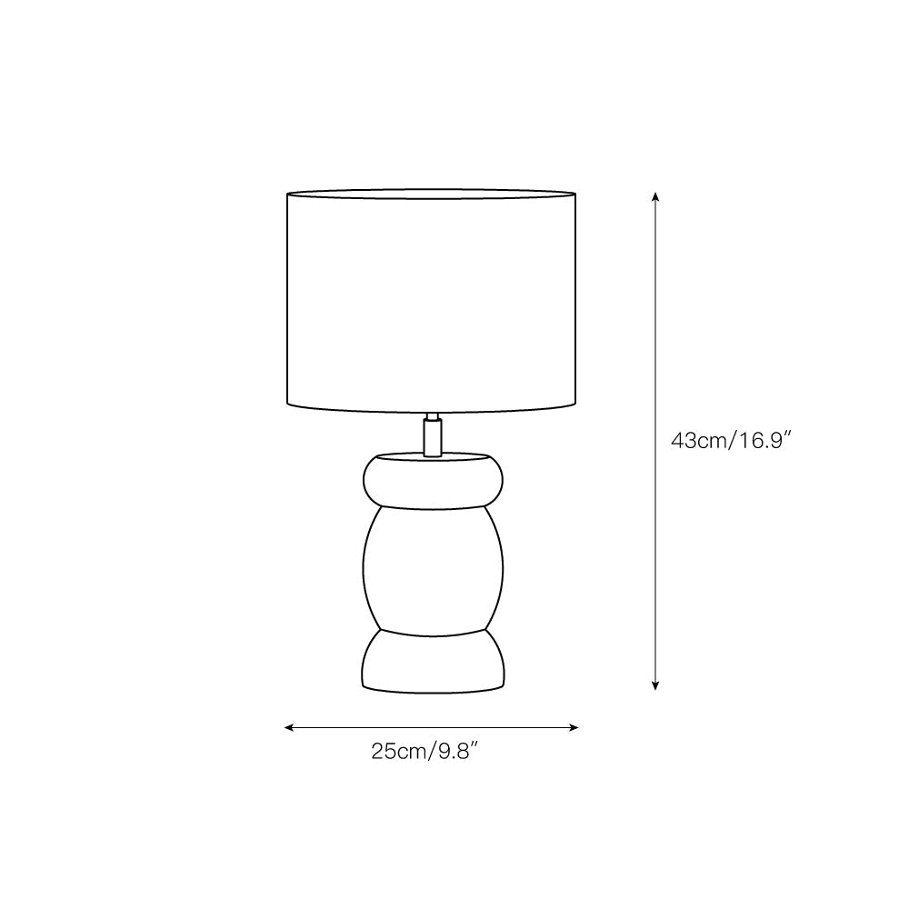 Lámpara de Mesa Pebble de Madera