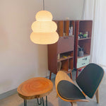 Bild in Gallery-Viewer laden, Beige Mulberry Paper Swag Pendant Light
