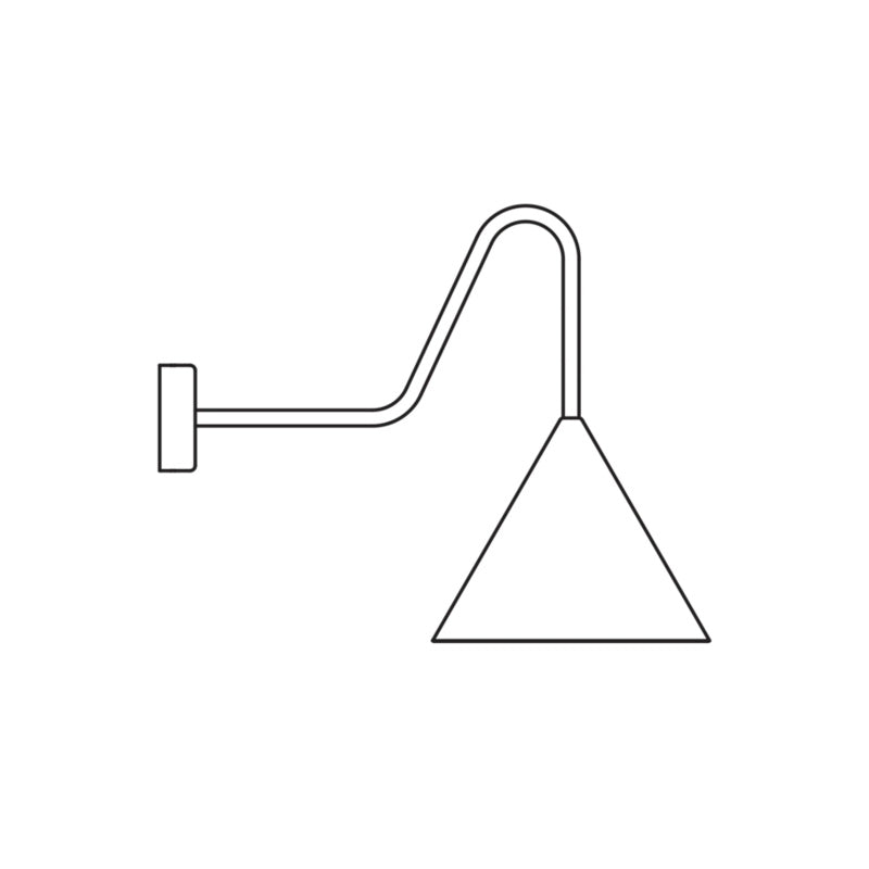 Skulpturale Kegel-Wandlampe – Retro-inspirierte Minimalistische Dekorative Ambientebeleuchtung für Wohnzimmer