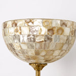 Cargar imagen en el visor de la Galería, White shell mosaic brass wall sconce