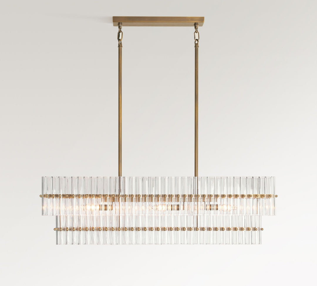 Lámpara colgante de cristal Lumora: estilo moderno de araña de cristal