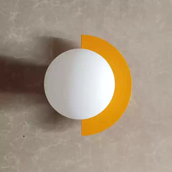 Applique murale nordique en forme de boule de verre et de macaron, en métal coloré, décoration moderne