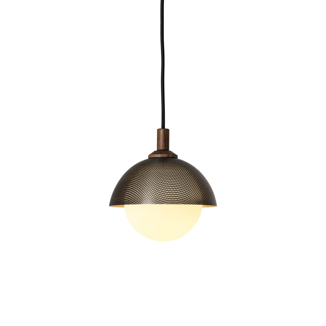 Lampe suspendue perforée en forme de dôme