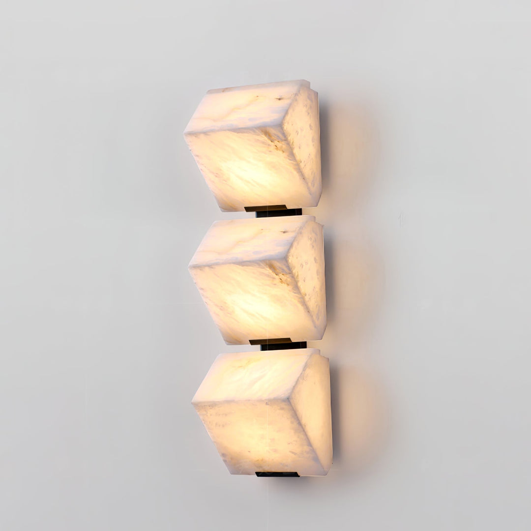 Modern Alabaster Wall Lamp – Minimalist Staircase Sconce for Hallway Corridor Lighting