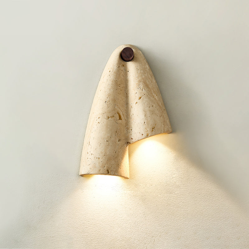 Travertin-Wandlampe – Minimalistische Stein-Wandleuchte Dekorative Beleuchtung für Wohnzimmer