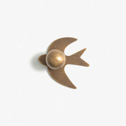 Antique brass swallow-shaped solid brass cabinet knob