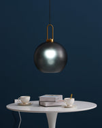 Bild in Gallery-Viewer laden, Copper-Plated Glass Plug-In Swag Pendant