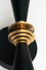 Cargar imagen en el visor de la Galería, Pyralis Cone Art Deco Wall Light - Multi-Directional Sconce for Vanity or Wall
