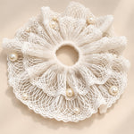 Load image into Gallery viewer, Vintage Lace Lamp Shade Covers with Bows, Pearls &amp; Floral Details