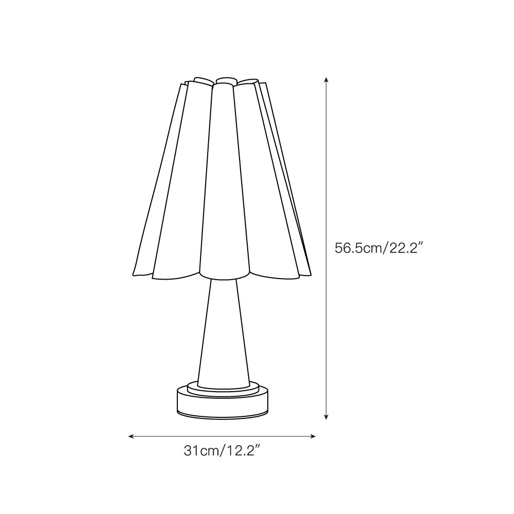 Lampe de table plissée Shadon en marbre