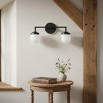 Charger l&#39;image dans la visionneuse de galerie, Opalume Glass Double Vanity Light - Vintage Style Bathroom Double Wall Lighting
