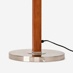 Cargar imagen en el visor de la Galería, Round metal base and wood-tone pole detail