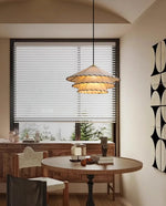 Load image into Gallery viewer, White Fabric And Metal Plug-In Pendant