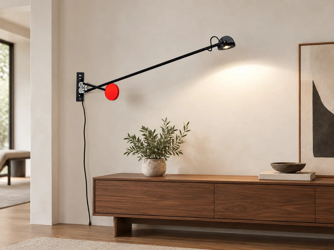 Long-Arm Counterbalance LED Wall Lamp in a second interior setting