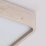 Charger l'image dans la visionneuse de galerie, Plafonnier minimaliste Zenthoris en travertin à montage affleurant – Éclairage d’ambiance moderne pour couloir