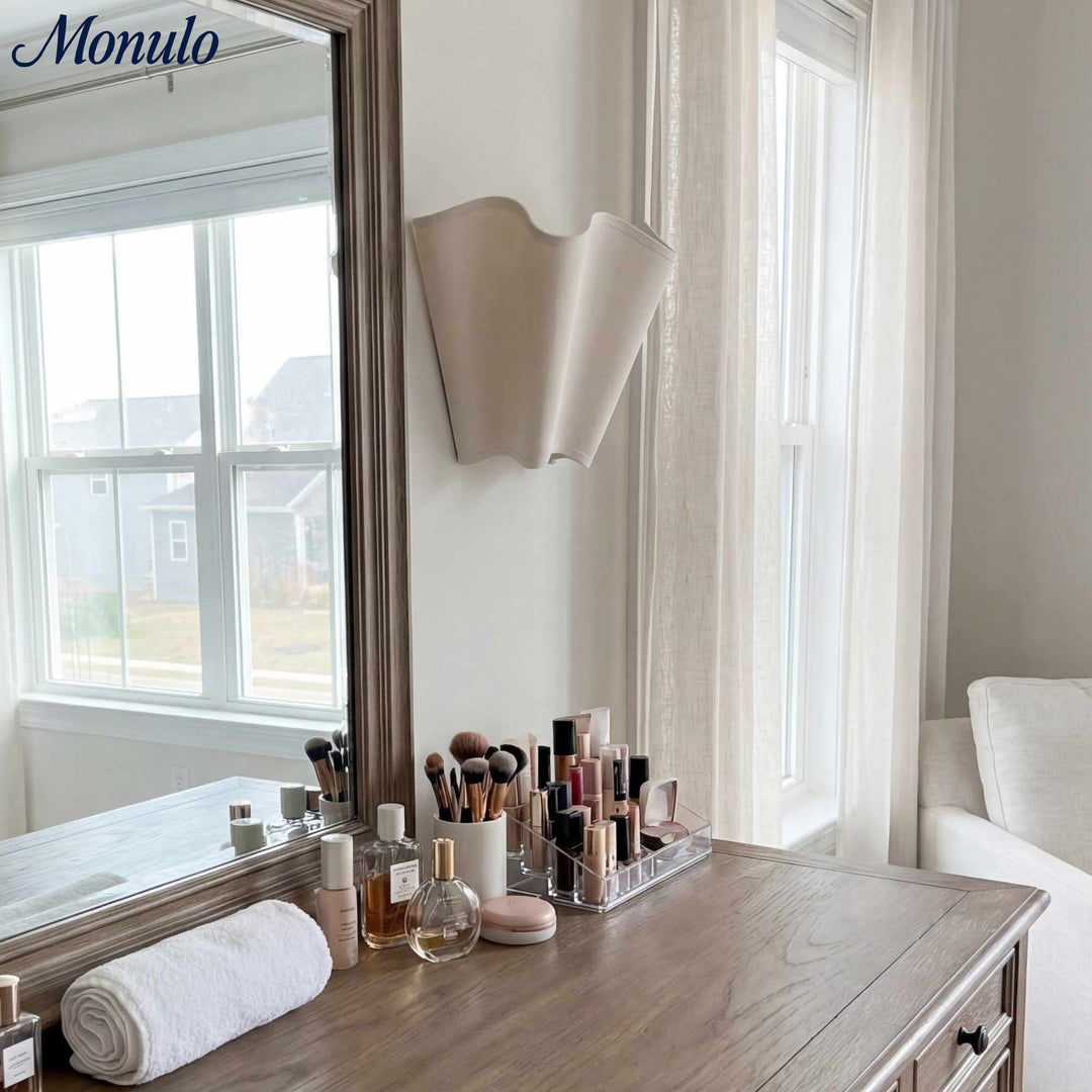 Oslan Scalloped Wall Sconce - Classic Linen Shade Modern Accent