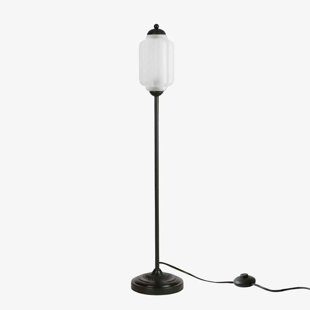 Eloise Textured Glass Pumpkin-Inspired Floor Lamp - Organic Artistry and Retro Style for Living Rooms