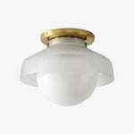 Bild in Gallery-Viewer laden, Hanton Aufputz-Deckenleuchte – Modernes minimalistisches Leuchtmittel mit Milchglas- und Metallschirm