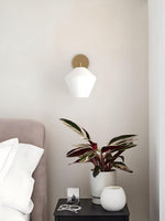Load image into Gallery viewer, Merin Glass Wall Sconce - Modern Metal Frame for Ambient Lighting
