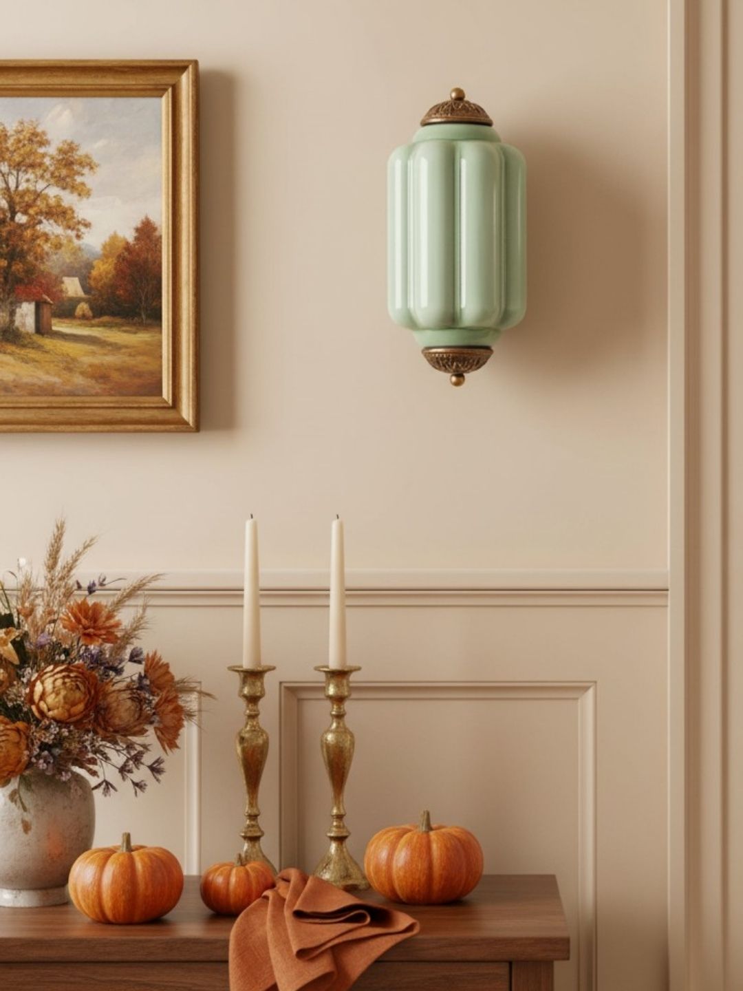 Eloise Vintage Scalloped Milk Glass Wall Sconce - Modern Accent Lighting for Bathroom and Bedroom