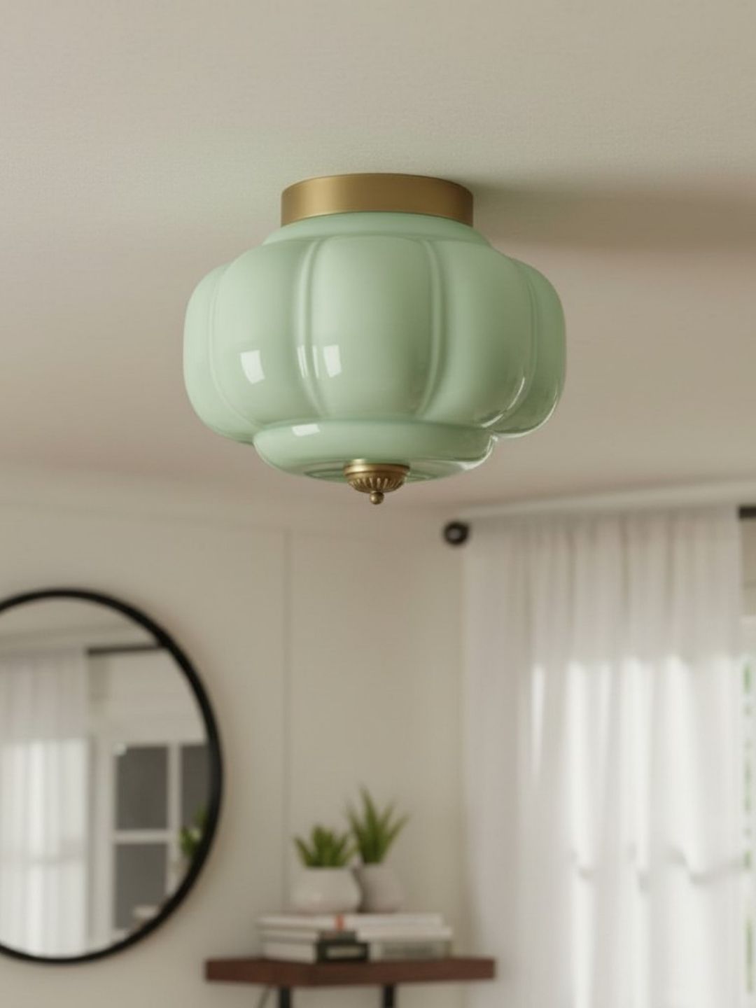 Retro Milk Semi Flush Mount Eloise Ceiling Light