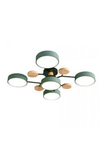 Load image into Gallery viewer, Multihead Disc Morandi Color Branch Ceiling Light
