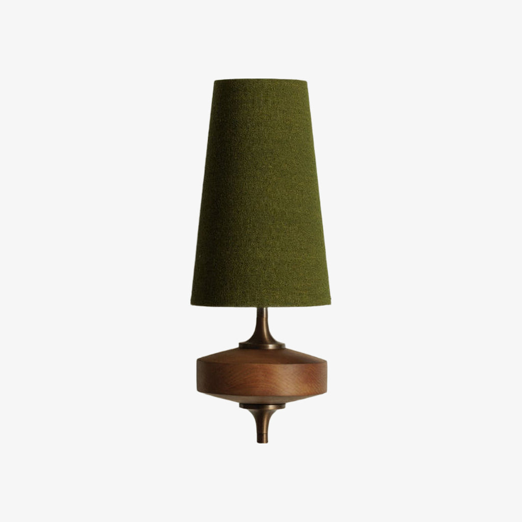 Aplique de pared Rowan Retro con pantalla de tela: iluminación clásica de tela para el dormitorio