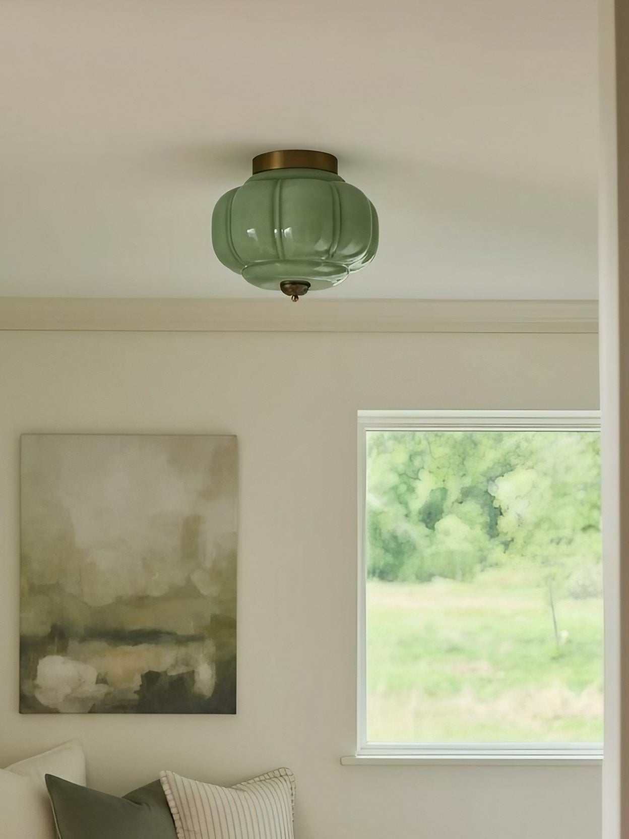 Retro Milk Semi Flush Mount Eloise Ceiling Light